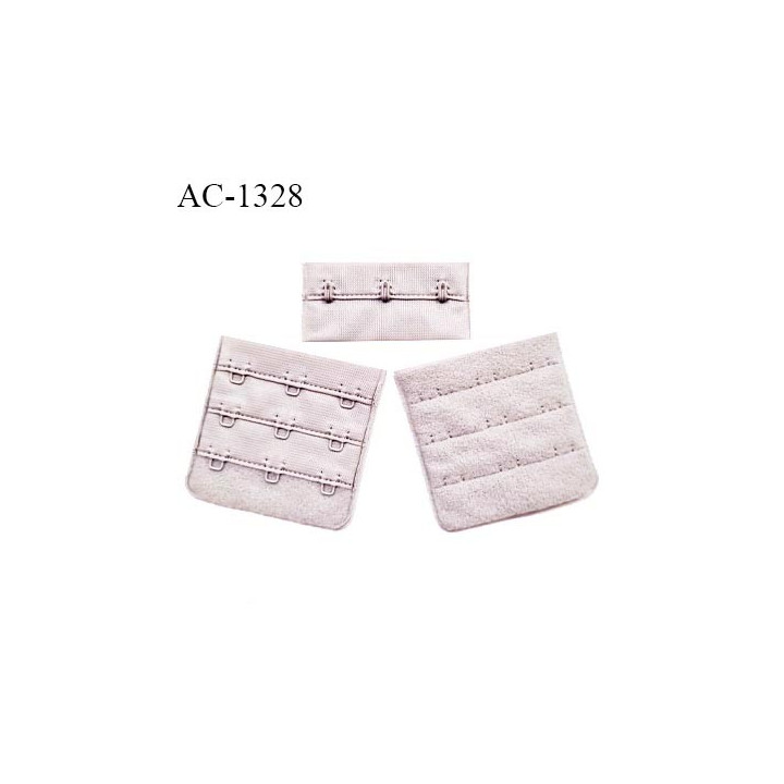 Agrafe 57 mm attache SG haut de gamme couleur gris rosé 3 rangées 3 crochets fabriqué en France prix à l'unité