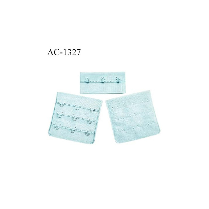 Agrafe 57 mm attache SG haut de gamme couleur bleu vert lagon 3 rangées 3 crochets fabriqué en France prix à l'unité
