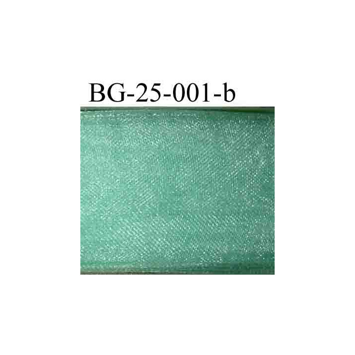 biais galon ruban couleur vert brillant  largeur 25 mm monofil vendu au mètre