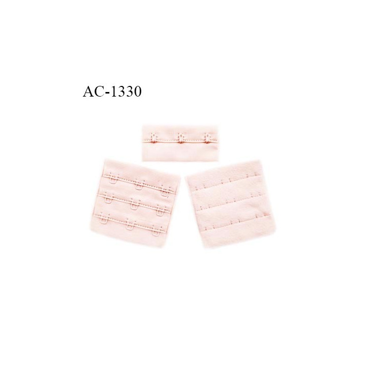 Agrafe 57 mm attache SG haut de gamme couleur rose amour 3 rangées 3 crochets fabriqué en France prix à l'unité