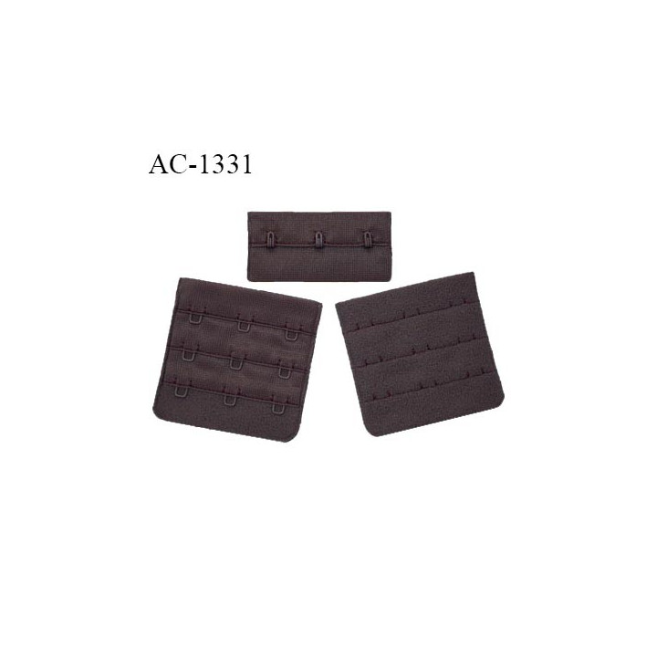 Agrafe 57 mm attache SG haut de gamme couleur marron teck 3 rangées 3 crochets fabriqué en France prix à l'unité