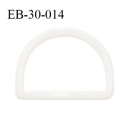 Boucle étrier demi rond pvc couleur naturel largeur extérieur 39 mm intérieur 30 mm hauteur 29 mm épaisseur 4 mm prix à l'unité