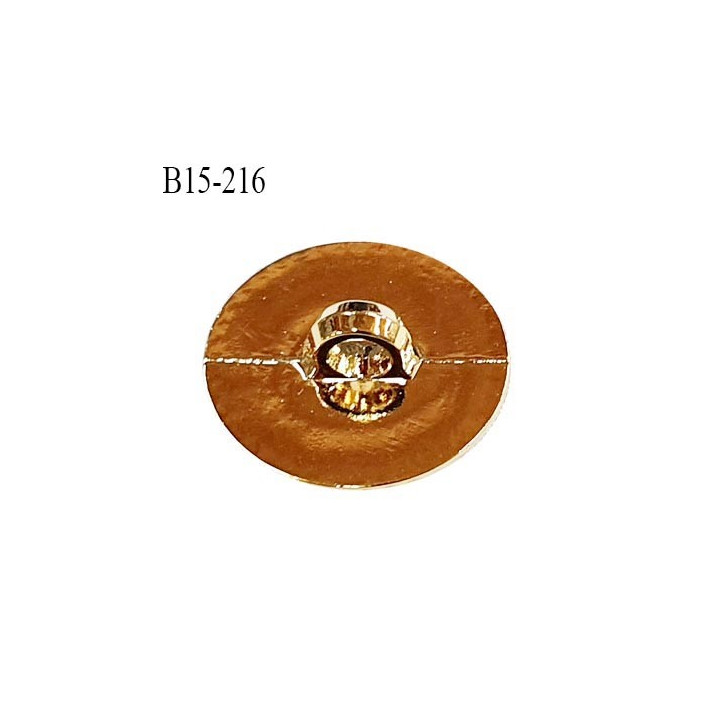Bouton 15 mm en pvc couleur doré accroche avec un anneau diamètre 15 mm épaisseur 5 mm prix à l'unité