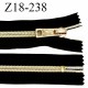 Fermeture zip 18 cm non séparable couleur noir longueur 18 cm largeur 32 mm glissière 7 mm prix à la pièce