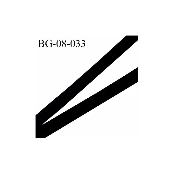 Biais galon pré plié spécial lingerie 2 plis de 8 mm + 2 rabats intérieurs de 7 mm synthétique couleur noir prix au mètre