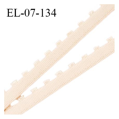 Elastique picot 7 mm lingerie couleur beige rosé ou lame largeur 7 mm haut de gamme Fabriqué en France prix au mètre