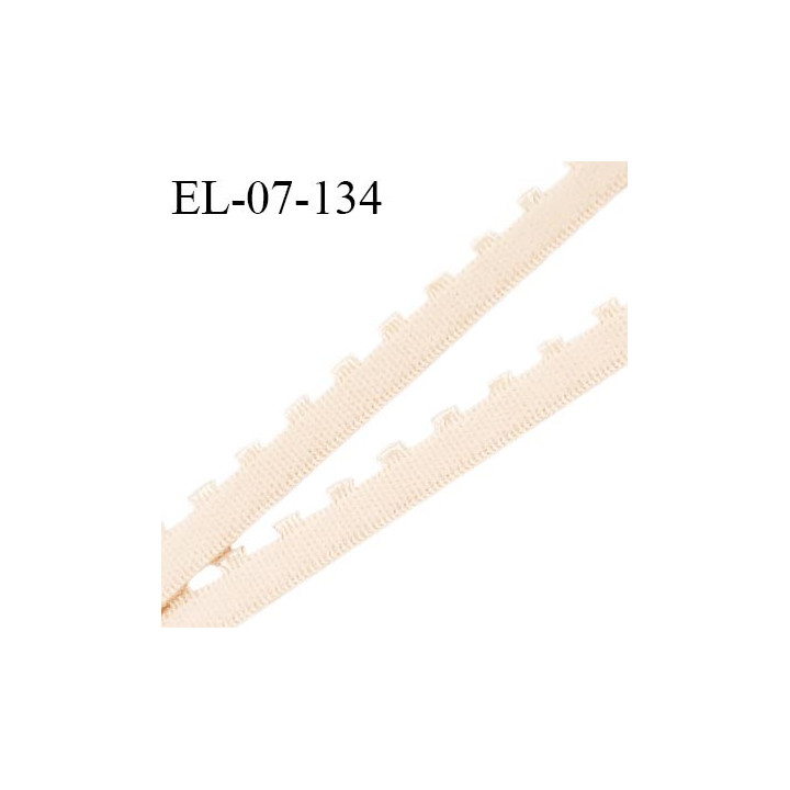 Elastique picot 7 mm lingerie couleur beige rosé ou lame largeur 7 mm haut de gamme Fabriqué en France prix au mètre