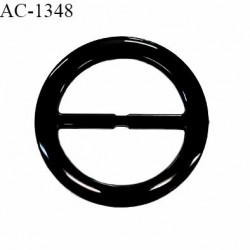 Grande boucle ronde en pvc couleur noir diamètre extérieur 6.8 cm diamètre intérieur 4.8 cm épaisseur 3.5 cm prix à la pièce