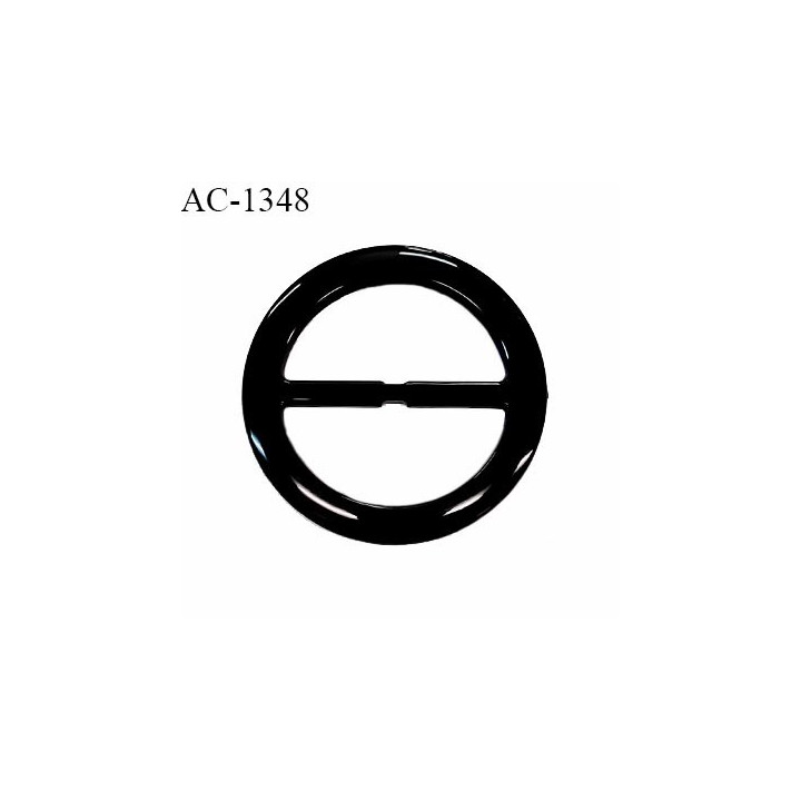 Grande boucle ronde en pvc couleur noir diamètre extérieur 6.8 cm diamètre intérieur 4.8 cm épaisseur 3.5 cm prix à la pièce