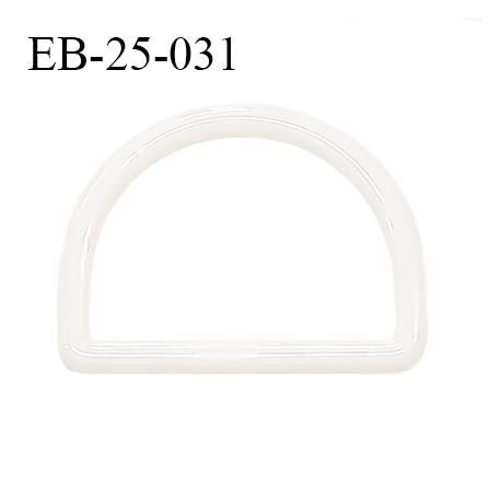 Boucle étrier demi rond pvc couleur naturel largeur extérieur 32 mm intérieur 25 mm hauteur 26 mm épaisseur 3 mm prix à l'unité