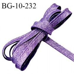 Passepoil 10 mm couleur lilas superbe lurex brillant fabriqué en France avec lien cordon coton intérieur 2 mm prix du mètre