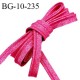 Passepoil 10 mm couleur rose fuchsia superbe lurex brillant fabriqué en France avec lien cordon coton intérieur prix du mètre