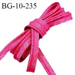 Passepoil 10 mm couleur rose fuchsia superbe lurex brillant fabriqué en France avec lien cordon coton intérieur prix du mètre