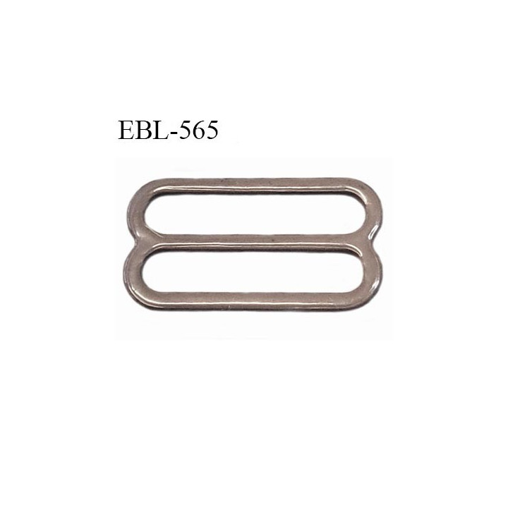 Boucle de réglage 24 mm réglette métal vison ou taupe brillant pour soutien gorge largeur intérieur 24 mm  haut de gamme