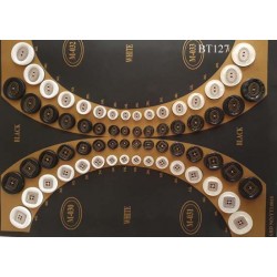 Plaque de 64 boutons pour création unique le plus gros diamètre 28 mm et le plus petit diamètre 12 mm