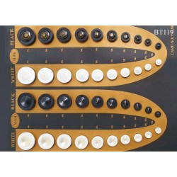 Plaque de 40 boutons pour création unique le plus gros diamètre 40 mm et le plus petit diamètre 20 mm