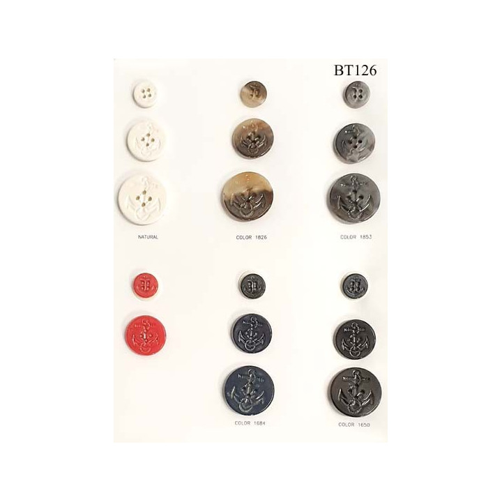 Plaque de 17 boutons pour création unique le plus gros diamètre 32 mm et le plus petit diamètre 15 mm
