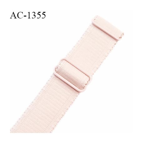 Bretelle lingerie SG 24 mm très haut de gamme couleur beige rosé ou dune avec 2 barrettes longueur 30 cm prix à l'unité