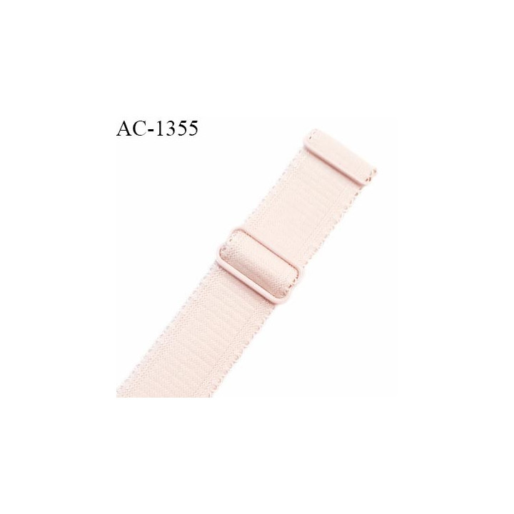 Bretelle lingerie SG 24 mm très haut de gamme couleur beige rosé ou dune avec 2 barrettes longueur 30 cm prix à l'unité