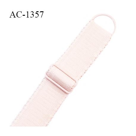 Bretelle lingerie SG 19 mm très haut de gamme couleur beige rosé ou dune avec 1 barrette 1 anneau longueur 30 cm prix à l'unité