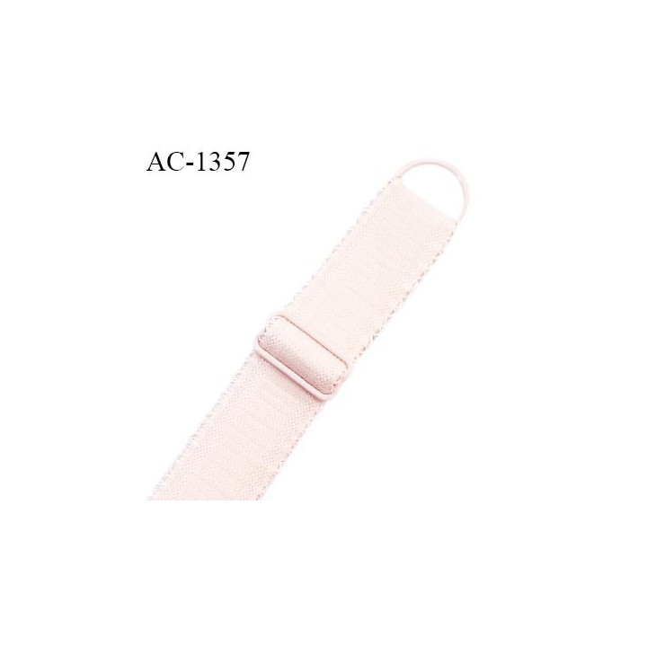 Bretelle lingerie SG 19 mm très haut de gamme couleur beige rosé ou dune avec 1 barrette 1 anneau longueur 30 cm prix à l'unité