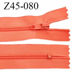 Fermeture éclair 75cm séparable z54 orange vif capucine 680 maille  plastique moulée - Un grand marché