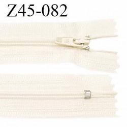 Fermeture 45 cm zip à glissière longueur 45 cm couleur écru non séparable zip nylon prix à l'unité