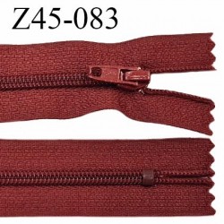 Fermeture 45 cm zip à glissière longueur 45 cm couleur rouge pourpre non séparable zip nylon prix à l'unité