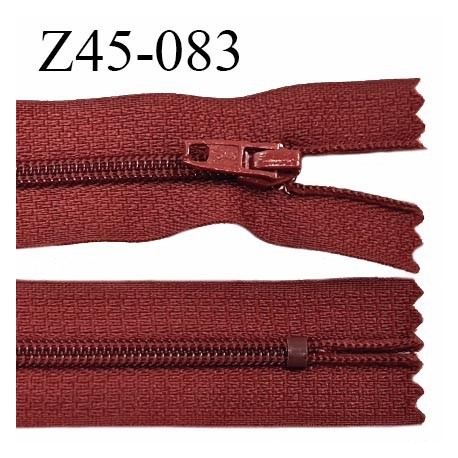 Fermeture 45 cm zip à glissière longueur 45 cm couleur rouge pourpre non séparable zip nylon prix à l'unité