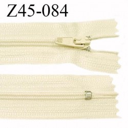 Fermeture 45 cm zip à glissière longueur 45 cm couleur beige non séparable zip nylon largeur 2.5 cm prix à l'unité