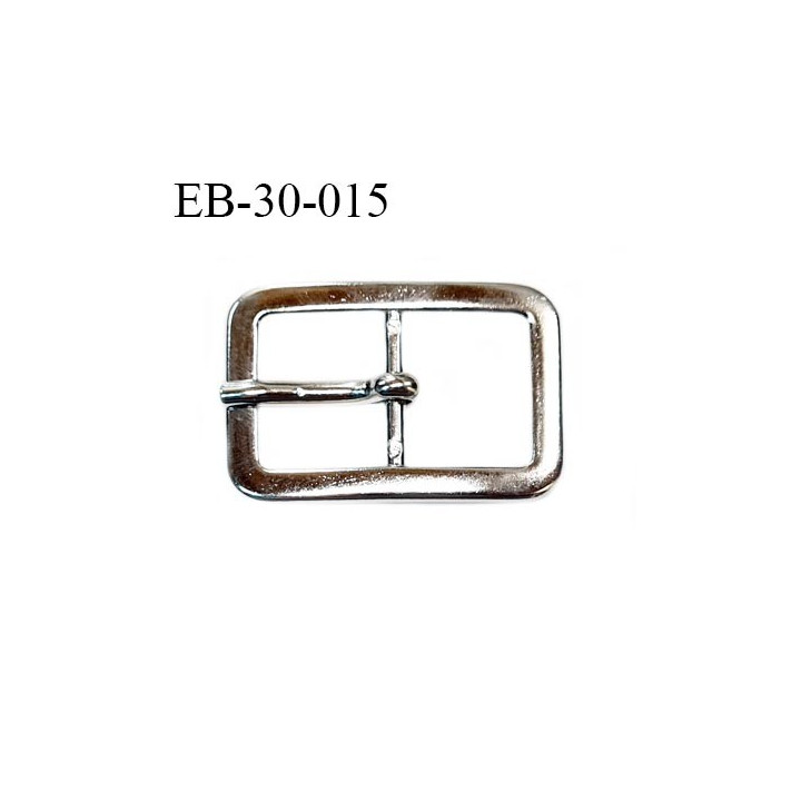 Boucle 30 mm métal couleur argent largeur extérieur 30 mm intérieur 19 mm prix à la pièce