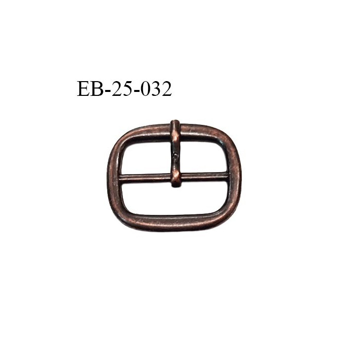 Boucle 27 mm métal couleur laiton cuivré largeur extérieur 27 mm intérieur 20 mm prix à la pièce