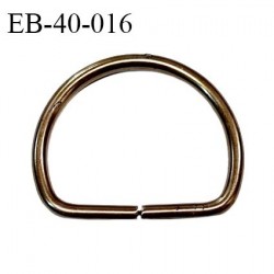 Boucle étrier anneau demi rond métal couleur laiton largeur extérieur 39 mm intérieur 33 mm hauteur 32 mm prix à la pièce