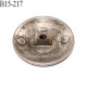 Bouton 15 mm métal couleur chrome vieilli avec motif blason accroche avec un anneau diamètre 15 mm épaisseur 2 mm prix à l'unité