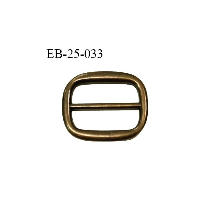 Boucle 26 mm métal laiton largeur intérieur 20 mm largeur extérieur 26 mm hauteur totale 22 mm prix à l'unité