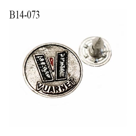 Bouton pour jean 14 mm en métal de marque Vuarnet diamètre 14 mm couleur laiton lumineux avec un clou prix à la pièce