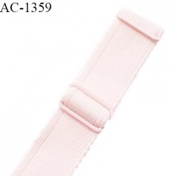 Bretelle lingerie SG 24 mm très haut de gamme couleur rose pâle candy avec 2 barrettes largeur 25 mm prix à l'unité