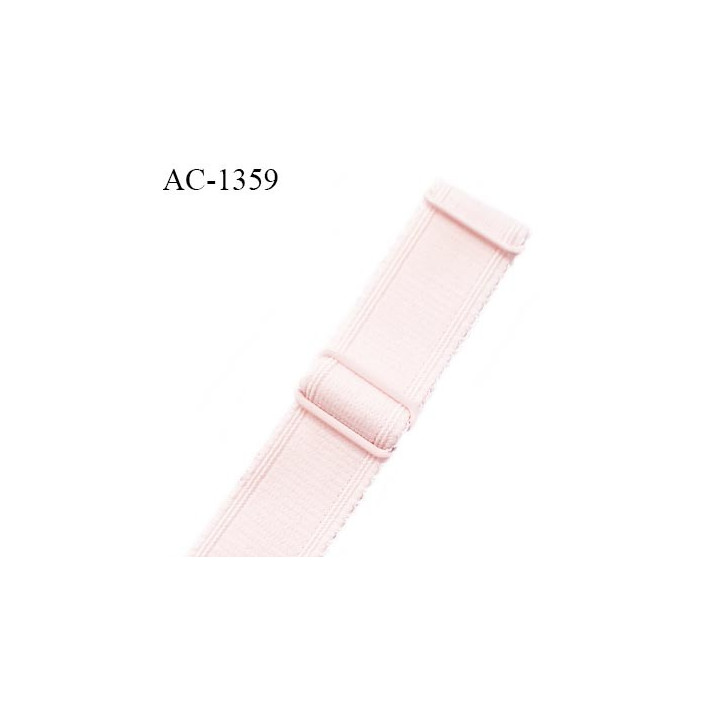 Bretelle lingerie SG 24 mm très haut de gamme couleur rose pâle candy avec 2 barrettes largeur 25 mm prix à l'unité
