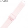 Bretelle lingerie SG 16 mm très haut de gamme couleur rose pâle candy avec 1 barrette 1 anneau longueur 30 cm prix à l'unité