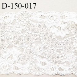 Dentelle broderie très haut de gamme fabriqué en France largeur 16 cm couleur écru très belle prix pour un mètre