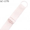 Bretelle lingerie SG 19 mm très haut de gamme couleur rose jasmin avec 1 barrette 1 anneau longueur 30 cm prix à l'unité