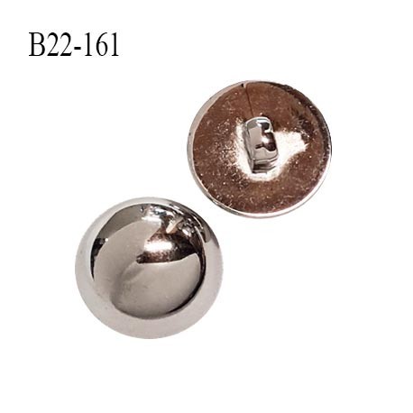 Bouton 22 mm en pvc chromé très brillant accroche avec un anneau diamètre 22 mm prix à la pièce