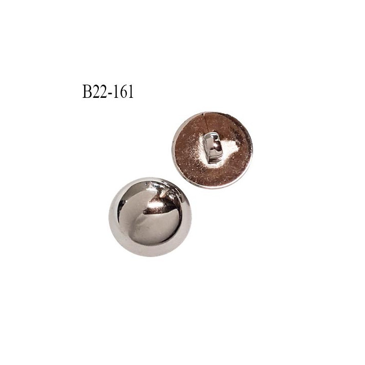 Bouton 22 mm en pvc chromé très brillant accroche avec un anneau diamètre 22 mm prix à la pièce