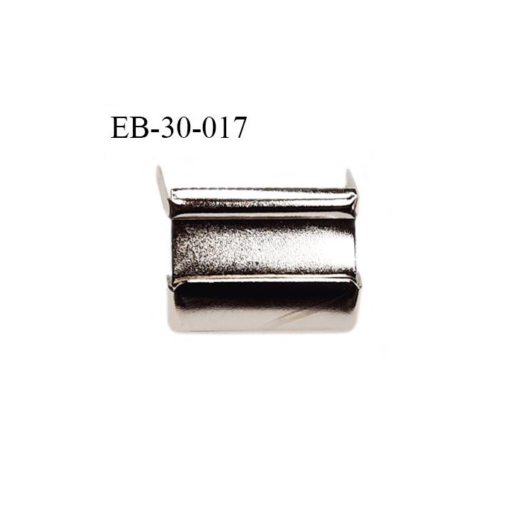 Boucle coulissant de serrage 33 mm couleur chrome brillant largeur du passage intérieur 31 mm prix à l'unité