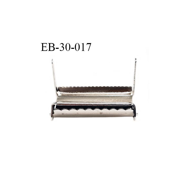 Boucle coulissant de serrage 33 mm couleur chrome brillant largeur du passage intérieur 31 mm prix à l'unité