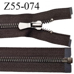 Fermeture zip YKK 56 cm séparable haut de gamme couleur marron foncé zip glissière métal longueur 56 cm prix à l'unité