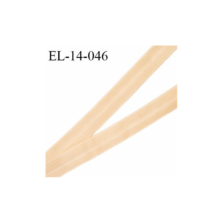 Elastique lingerie 14 mm pré plié haut de gamme fabriqué en France couleur chair largeur 14 mm prix au mètre