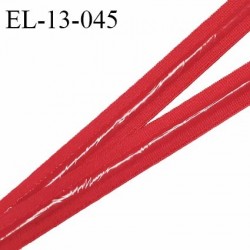 Elastique 13 mm anti-glisse haut de gamme couleur rouge coquelicot largeur 13 mm fabriqué en France prix au mètre