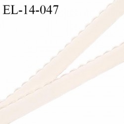 Elastique 14 mm bretelle lingerie haut de gamme fabriqué en France couleur talc élastique souple prix au mètre