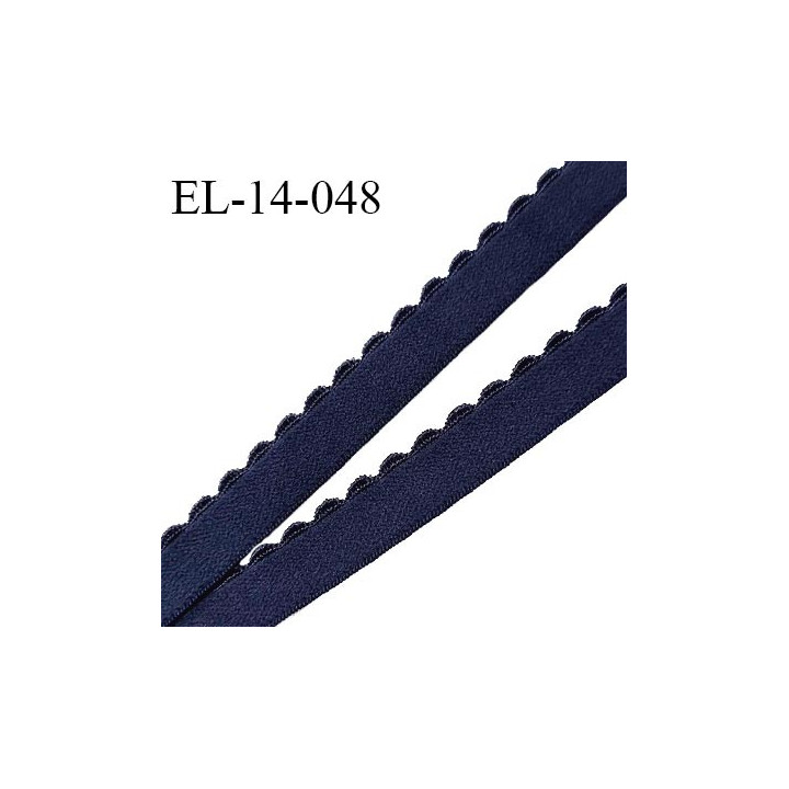 Elastique 14 mm bretelle lingerie haut de gamme fabriqué en France couleur bleu marine élastique souple prix au mètre